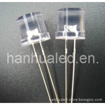 8mm Flat Top White DIP LED Diodes RoHS Approved